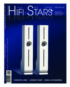 HIFI-STARS  Deutschland € 11 | Österreich € 12,30 | Luxemburg € 13,00 | Schweiz sfr 15,50 Technik - Musik - Lebensart