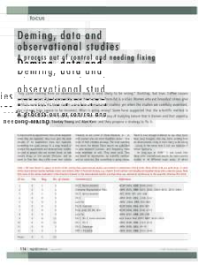 Deming, data and observational studies