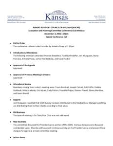 KANSAS ADVISORY COUNCIL ON HIV/AIDS (KACHA)