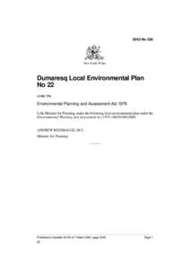 2003 No 226  New South Wales Dumaresq Local Environmental Plan No 22