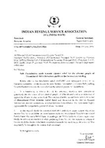 INDIAN REVENUE SERVICE ASSOCIATION (ALL INDIA BODY) President Raminder Kausha I F.No. IRSA(AIB)/EC/Res./UK-DR/4