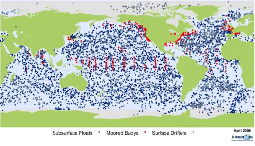 Subsurface Floats  Moored Buoys Surface Drifters