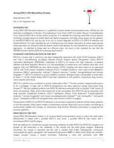 Human T-Lymphotropic Viruses Type I and Type II (HTLV-I/II)