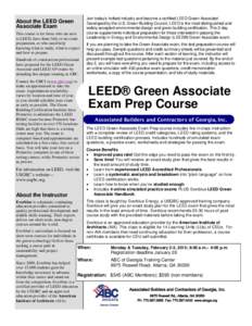 LEEDGreenAssociateTestPrepFeb2015