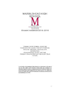 MARBLEHEAD HIGH SCHOOL 2 Humphrey Street Marblehead, MassachusettsTEL