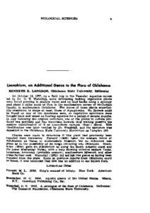 Limnobium, an Additional Genus to the Flora of Oklahoma