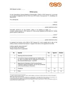 TNT EGM 2014 Written proxy with voting instruction EGM