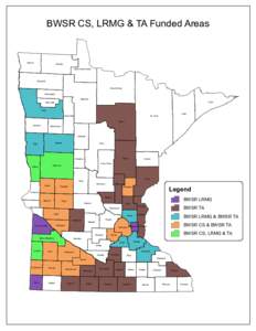 BWSR CS, LRMG & TA Funded Areas  Kittson Roseau Lake of the Woods