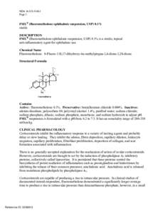 NDA[removed]S-063 Page 3 FML® (fluorometholone ophthalmic suspension, USP) 0.1% sterile DESCRIPTION