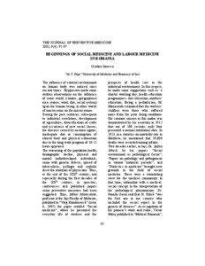 THE JOURNAL OF PREVENTIVE MEDICINE 2001; 9(4): 95-97