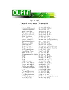 Oupiin Franchised Distributors