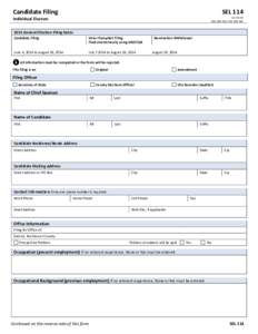 Candidate Filing  SEL 114 rev[removed]ORS[removed], ORS[removed]