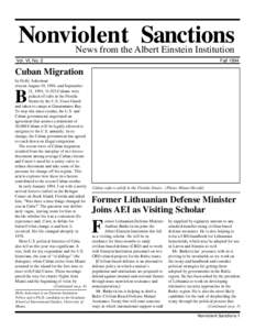 Nonviolent Sanctions News from the Albert Einstein Institution Vol. VI, No. 2  Fall 1994