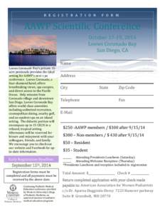 R E G I S T R A T I O N  F O R M AAWP Scientific Conference October 17-19, 2014