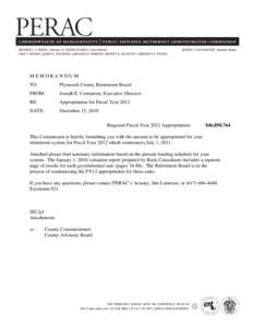 perac  commonwealth of massachusetts | public employee retirement administration commission DOMENIC J. F. RUSSO, Chairman | A. JOSEPH D E NUCCI, Vice Chairman PAUL V. DOANE | JAMES M. MACHADO | DONALD R. MARQUIS | ROBERT