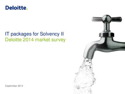 Systemic risk / Deloitte / Rockefeller Center / Solvency II Directive / Data quality / Asset liability management