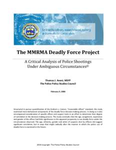 Microsoft Word - V 3 MMRMA Deadly Force Project