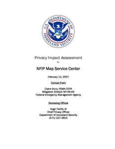 Department of Homeland Security Privacy Impact Assessment NFIP Map Service Center