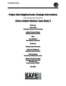 Monograph:  Crime Incident Reviews (2006)