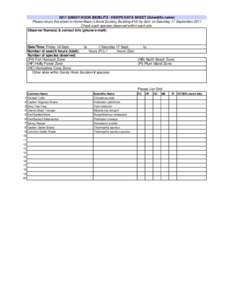 2011 SANDY HOOK BIOBLITZ - HERPS DATA SHEET (Scientific name) Please return this sheet to Home Base (Littoral Society, Building #18) by 2pm on Saturday 17 September 2011 Check each species observed within each site Obser