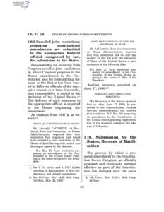 Ch. 34 § 9  DESCHLER-BROWN-JOHNSON PRECEDENTS § 9.2 Enrolled joint resolutions proposing