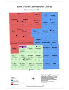Spink County Commissioner Districts Effective Date: March 13, 