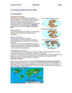 Science In Action 7  Planet Earth Notes