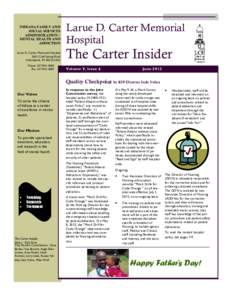 INDIANA FAMILY AND SOCIAL SERVICES ADMINISTRATION / MENTAL HEALTH AND ADDICTION Larue D. Carter Memorial Hospital