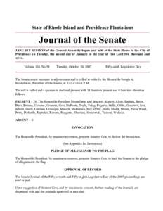 Senate of Fiji / Rhode Island General Assembly / Rhode Island Senate / Joseph A. Montalbano / Governor of Massachusetts / Veto