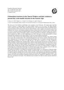 Geophysical Research Abstracts Vol. 14, EGU2012-5455, 2012 EGU General Assembly 2012 © Author(s[removed]Exhumation structures in the Tauern Window and their relation to