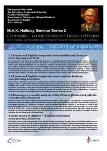 Faculty of Humanities / Hong Kong Polytechnic University / C.M.I.M. Matthiessen / Systemic functional linguistics / Linguistics / Michael Halliday