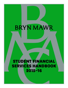 STUDENT FINANCIAL SERVICES HANDBOOK 2015–16 Student Financial Services Benham Gateway