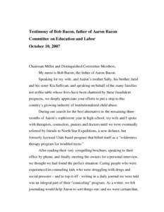 Microsoft Word - Bob Bacon Oral Testimony- father _2_.doc
