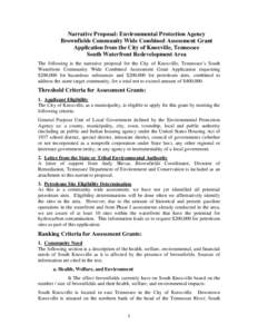 Southern United States / Geography of the United States / Brownfield land / Knoxville /  Tennessee / Confederate States of America / South Knoxville / Phase I environmental site assessment / Tennessee / Downtown Knoxville / Soil contamination / State of Franklin / Town and country planning in the United Kingdom