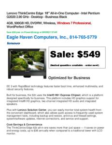 Electronics / ThinkCentre Edge / Lenovo ThinkCentre / Nvidia Ion / Intel / ThinkCentre A Series / ThinkCentre M Series / Lenovo / Computing / Computer hardware