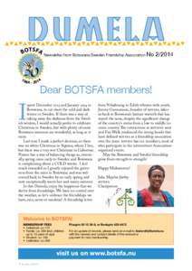 BOTSFA  Newsletter from Botswana Sweden Friendship Association No[removed]