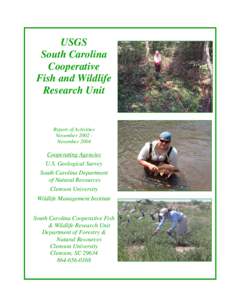 USGS South Carolina Cooperative Fish and Wildlife Research Unit