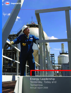 Energy Leadership Yesterday, Today and Tomorrow Annual report 2006  The energy challenge