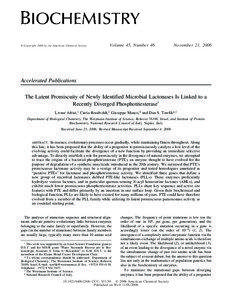 Microbiology / Enzymes / Lactonase / N-Acyl homoserine lactone / Quorum sensing / Arylesterase / Biology / Chemistry / Biomolecules