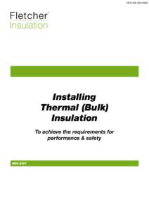 HER[removed]Installing Thermal (Bulk) Insulation To achieve the requirements for