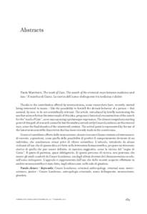 Abstracts  Paolo Marchetti, The mark of Cain. The search of the criminal-man between medicine and law / Il marchio di Caino. La ricerca dell’uomo-delinquente tra medicina e diritto Thanks to the contribution offered by