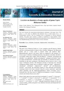 Journal of Scientific and Innovative Research 2014; 3(3): Available online at: www.jsirjournal.com Review Article ISSNJSIR 2014; 3(3): 