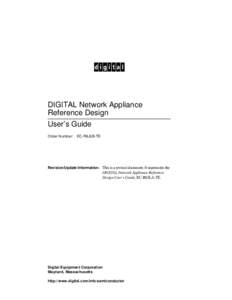 DIGITAL Network Appliance Reference Design User’s Guide Order Number:  EC-R8JLB-TE