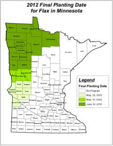 2012 Final Planting Date for Flax in Minnesota Kittson Roseau