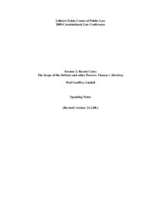 Politics of Australia / Australia / Thomas v Mowbray / William Gummow / Australian Communist Party v Commonwealth / Fardon v Attorney-General / New South Wales v Fahy / Australian constitutional law / Law / Case law