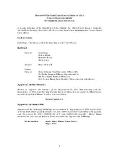 Hazel Crest School District No[removed]School Finance Authority November 29, 2011 Minutes