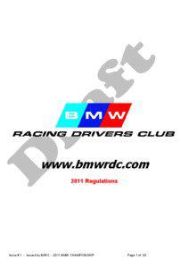 www.bmwrdc.com 2011 Regulations