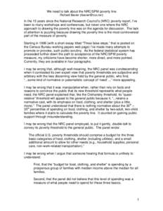 Sociology / Industry Canada / National Research Council / Poverty threshold / Poverty / Poverty in the United States / Socioeconomics / Economics / Development