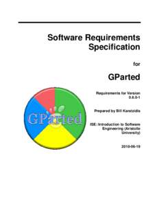 Software Requirements Specification - GParted
