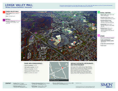 Simon Property Group / Pennsylvania Real Estate Investment Trust / Lehigh Valley Mall / Lehigh and Northampton Transportation Authority / Lehigh Valley / Allentown /  Pennsylvania / Pennsylvania Route 145 / Bethlehem /  Pennsylvania / Whitehall Mall / Lehigh County /  Pennsylvania / Geography of Pennsylvania / Pennsylvania